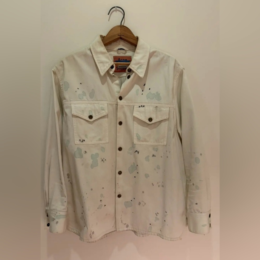 Acne Studios White Button-Up Jacket